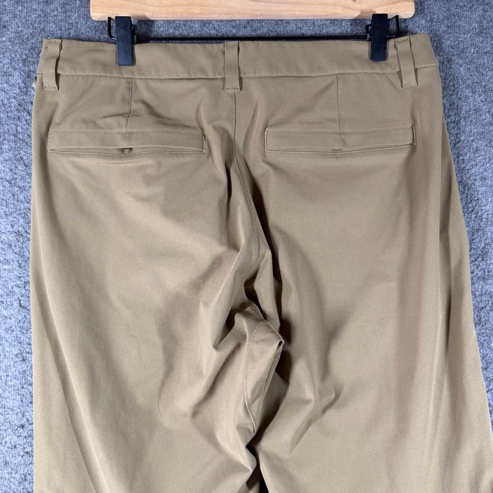 Lululemon Commission Slim Fit Pants Mens 34 Khaki Tan Technical Chino Trousers - Picture 10 of 13